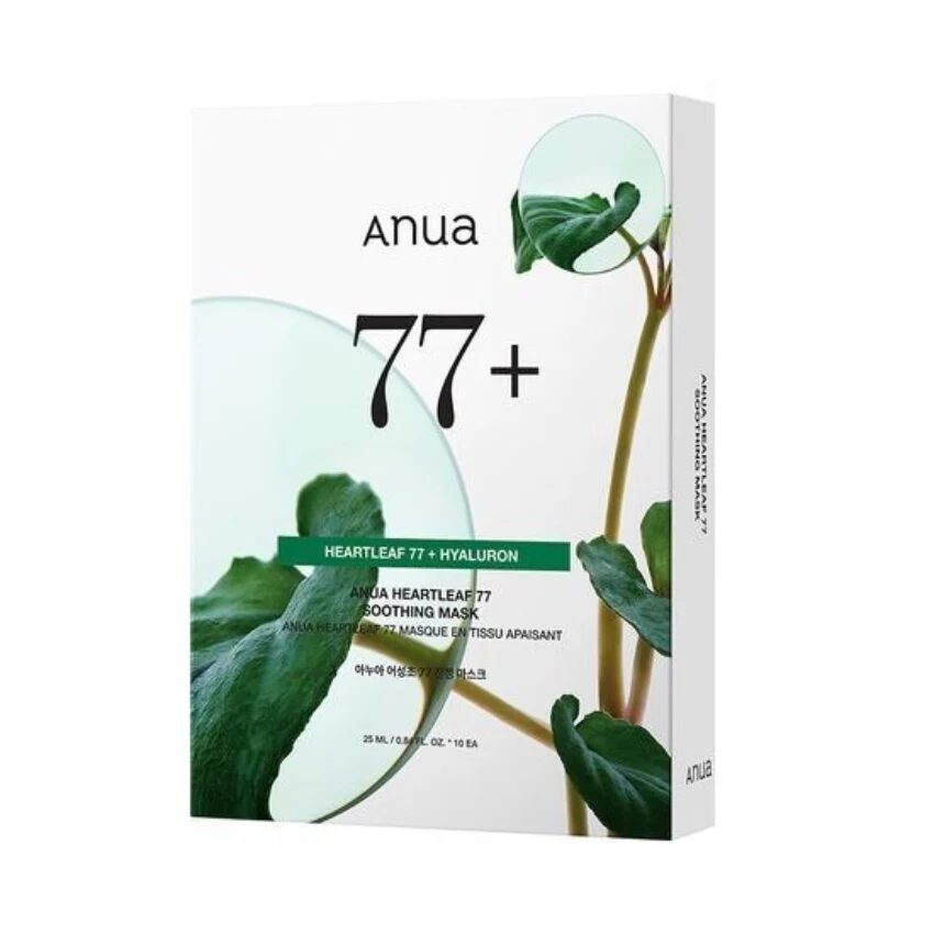 Anua 77 魚腥草保濕舒緩鎮靜面膜 10片/盒