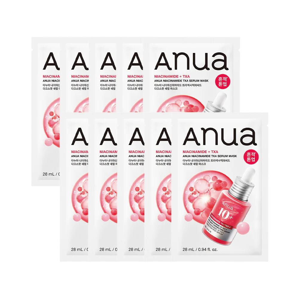 ANUA TXA傳明酸煙酰胺10%高濃亮白淡印修護面膜 10片/盒