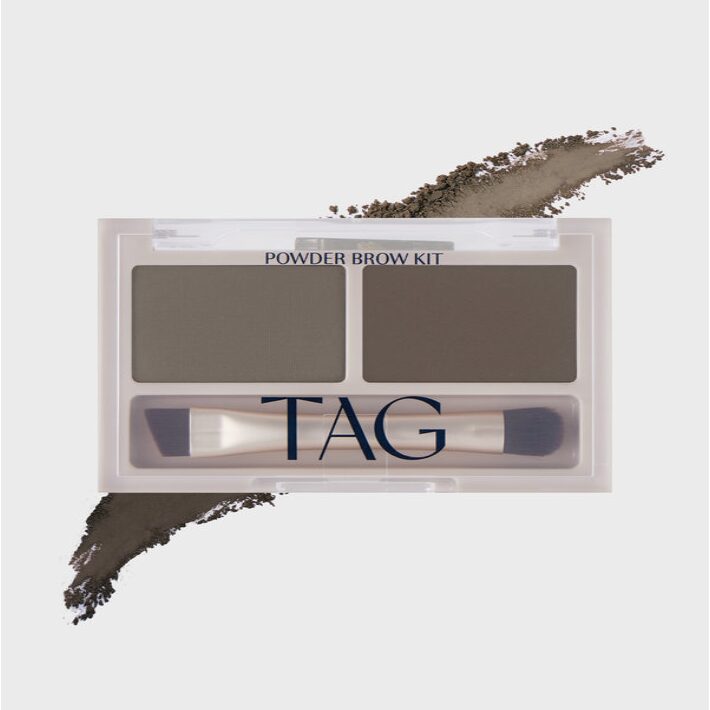 韓國 Daiso TAG 雙色眉粉盤連眉掃 Powder Brow Kit