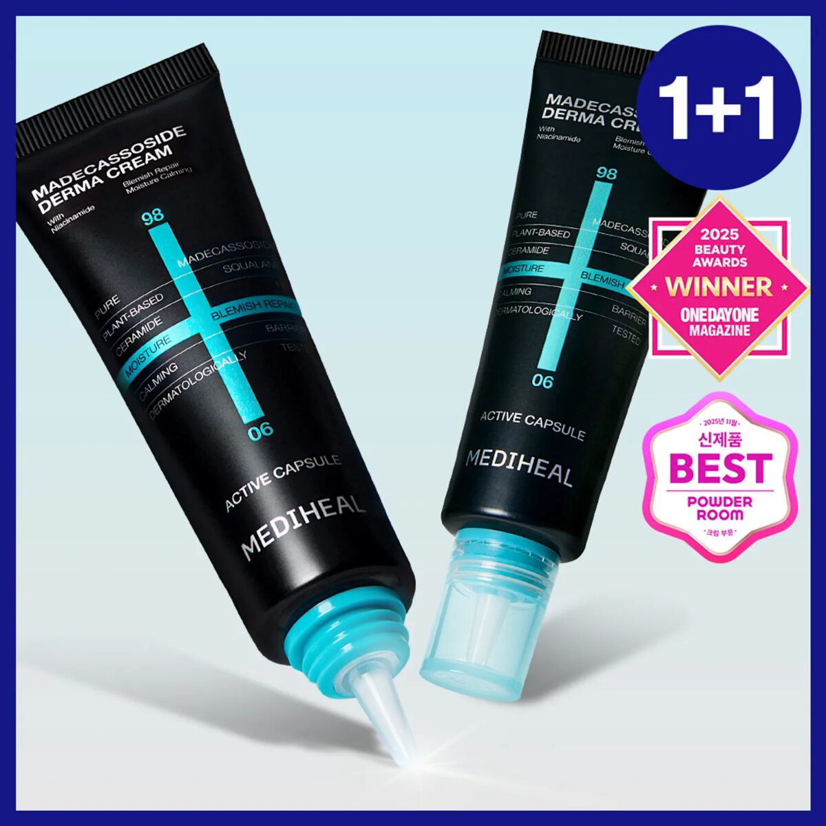 MEDIHEAL 積雪草強效煥膚修護霜 50ml (單售/套裝)