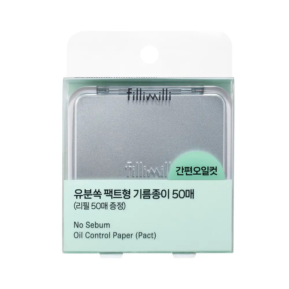 FilliMilli  吸油控油面紙 50片 + 50片補充裝 (附粉撲及鏡)