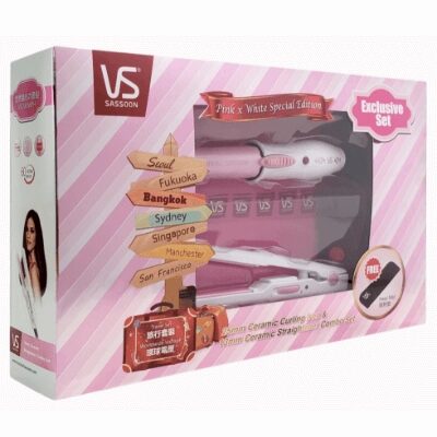 Vidal Sassoon 沙宣 VS 環球電壓25mm陶瓷捲髮器 + 13mm陶瓷纖巧直髮器禮盒套裝